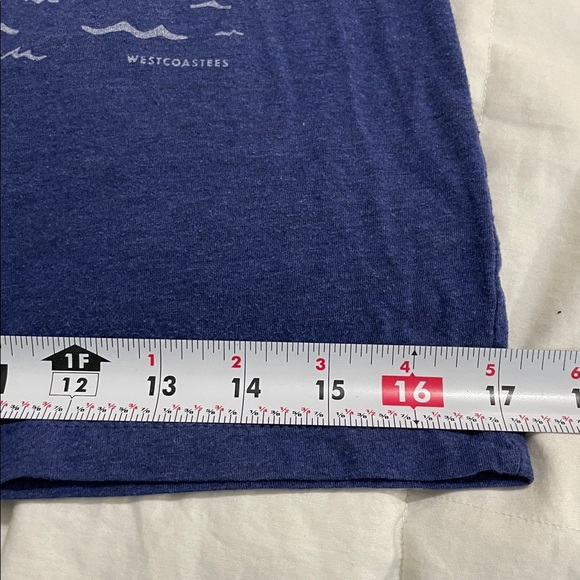 WESTCOATEES | Graphic Tee | Vancouver Island Map | Heather Blue |T-shirt |Size M - Picture 15 of 15
